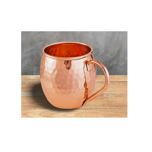 Meilleur Design Antique Personnalisé Pur Cuivre Moscou Mule Tasse Solide Martelé Forme Ronde Voyage Mule Tasses Fabriquées en Inde - Product Image 3