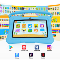 7 "mavi çocuklar yeni Tablet eğitim kalem teşhir rafı LCD anti-şok dokunmatik Android PC için çocuk WiFi ucuz silikon kılıf tutucu
