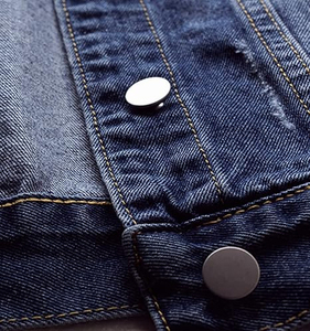 Nouveau meilleur élégant décontracté femmes Vintage délavé Denim veste avec respirant personnalisé boutonné femmes Denim veste - Product Image 4