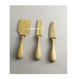 Saladier moderne décoratif en bois fait à la main avec poignée Design unique couverts cuillère et fourchette maison cuisine et restaurant - Product Image 1