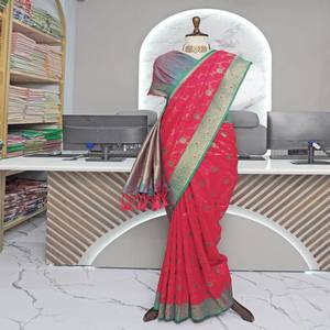Sari de Seda Paithani Suave Premium VASTRA COTTAGE con Hermoso Tejido Zari, Diseño Atractivo, Ropa Tradicional Étnica para Fiestas - Product Image 1
