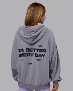 Losefit เสื้อฮู้ดแบบสวมหัวสำหรับผู้ชายเสื้อสเวตเตอร์แบบสวมหัวผ้าคอตตอนโอเวอร์ไซส์ดีไซน์สไตล์สตรีทแบบกำหนดเอง - Product Image 2