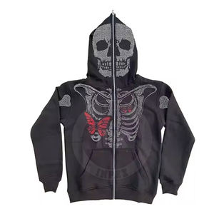 Top qualité produit en ligne nouvel article hommes strass sweats à capuche coton mélangé mode porter confortable porter strass sweats à capuche - Product Image 1