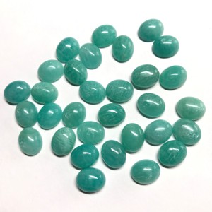 AAA Grade High Quality 3x5mm Natural Amazonite Calibrated Smooth Cabochon IGI Certified Loose Oval Shape Gemstones - Product Image 6
