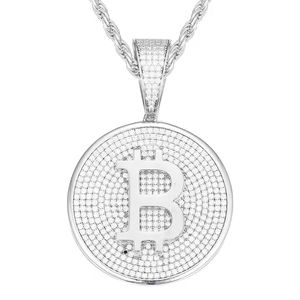 เครื่องประดับแฟชั่นสไตล์ฮิปฮอปสำหรับผู้ชายจี้รูปบิตเงินสเตอร์ลิง925แบบเฉพาะตัวสำหรับห้องแล็บน้ำแข็ง - Product Image 1