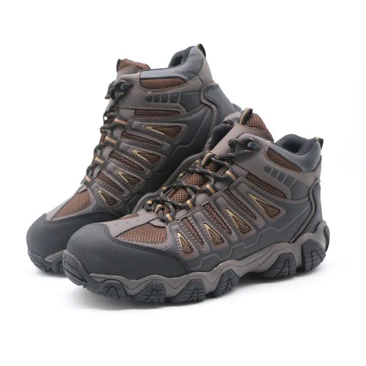 China High Top Footwear Mid Cut Steel Toe High Leather Mens Work Fancy Industrial Goodyear Safety Shoes