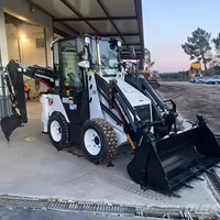 Chargeuse compacte sur chenilles en caoutchouc Hidromek Mini Diesel HMK 99kg 4x4 avec pelle rétrocaveuse, boîte de vitesses, pompe et godet - Product Image 4