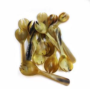 Natural Buffalo Horn Large and <b>Small</b> <b>Spoon</b> Cutlery Salad <b>Spoon</b> Handmade Horn Products Polished <b>Spoon</b> for Home and Restaurant - Product Image 3
