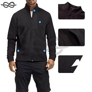 Chaqueta deportiva XL para hombre, y cremallera completa Sudadera con capucha, cuello simulado, bolsillos con cremallera, ropa deportiva ligera para correr, gimnasio, informal - Product Image 6