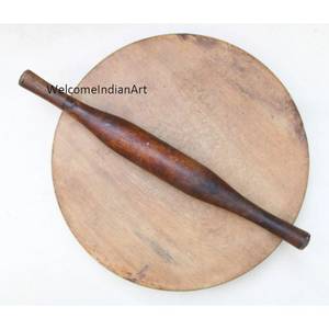 Vieux modèle utilisé 1 en bois Chakla Belen rouleau à pâtisserie et outils de cuisson avec motif de planches à pâtisserie - Product Image 2