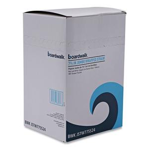 Pajitas de Plástico Jumbo Enrolladas Boardwalk de 7.75 Pulgadas, Blancas con Rayas Rojas, PP de 6 mm, para Fiestas, Bebidas, Té de Burbujas, 400 por Paquete, 25 Paquetes por Caja - Product Image 3