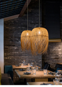 โคมไฟหวายสไตล์โบฮีเมียนทำด้วยมือโคมไฟตกแต่งสำหรับเด็กหรือห้องนั่งเล่นห้องนอนแขวนผนัง - Product Image 3