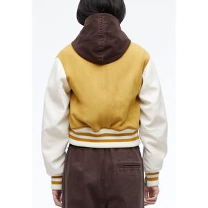 Fabricant OEM Logo personnalisé Veste de course universitaire brodée en chenille pour femmes Veste courte Manteau - Product Image 3