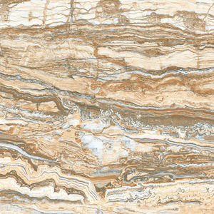 Carrelage en porcelaine marbrée graphique traditionnel 60x120cm, résistant aux acides, antibactérien, aspect granit brun, dalle pour sol - Product Image 2