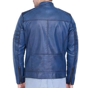 Veste en cuir chaude d'hiver pour hommes du dernier style du fabricant pakistanais 2025 Logo personnalisé imprimé avec col montant - Product Image 4