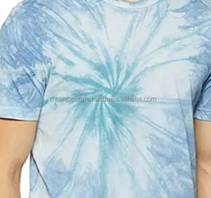Venta al por mayor Verano Tie Dyeing Hip Hop Camisetas 100% Algodón Unisex Estilo casual para hombres Camisetas para hombres a precio mayorista - Product Image 6
