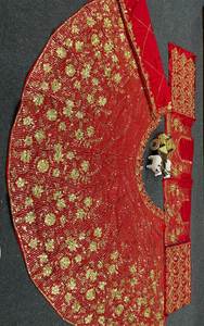 Conjunto de Lehenga Choli de Seda Georgette Bordada con Piel Sintética Brillante para Invierno, Traje Tradicional para Novia, Dama de Honor, Bodas y Fiestas - Product Image 4