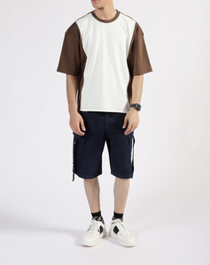 Nuevo Conjunto Deportivo de 2 Piezas para Hombre, Camiseta y Pantalones Cortos de Algodón 100%, 350 g/m², Estilo Urbano, Verano 2025, Venta al Por Mayor - Product Image 2