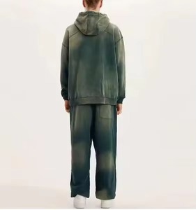 Produit tendance Lavage à l'acide 100% coton Survêtement lourd Logo brodé personnalisé Survêtement de survêtement - Product Image 2