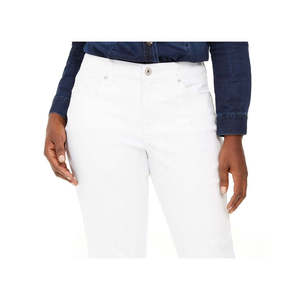 Jeans da Donna Style & Co, Modello Curvy-Fit con Polsini, Stile Boyfriend in Denim Bianco, Taglia 12, Lavabili - Product Image 2