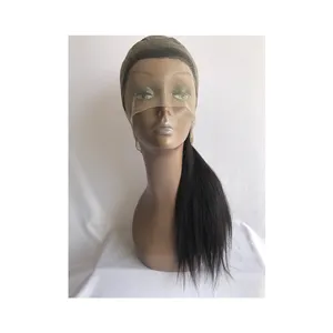 Easy to Install 18 Inches with Zero Maintenance 100% Raw Unprocessed Cuticle Aligned Full Lace Straight Human Hair Wig