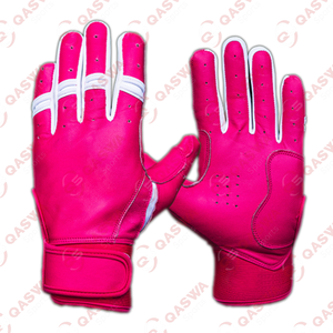 Gants de baseball unisexes ajustables à sangle courte avec fermeture à crochet et boucle Gants de frappe personnalisés en cuir pour protection des mains - Product Image 1
