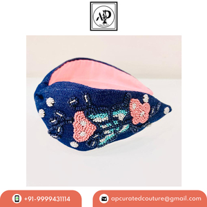 High Quality Designer Seed Glass Beaded Turban Style Hairbands Stylish Hot Sale <b>Headbands</b> for Women - Product Image 3