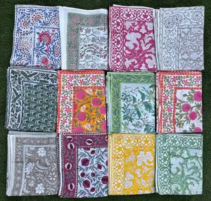 Mix and Match Bo-Ho Indian Floral Hand Block Printed Soft Cotton Cloth Sarong/Pareo Gift For Her Mom Friend Bridesmaid Woman