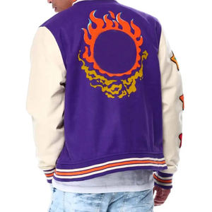 Nueva mejor calidad personalizada adulto/joven béisbol Letterman chaqueta bordado cuero manga Letterman Varsity chaqueta - Product Image 5