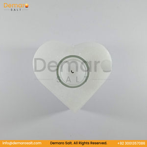 เชิงเทียนคริสตัลสีขาวหินเกลือหิมาลัยหัวใจกำหนดเองขายส่งเทียนหอมขี้ผึ้งถั่วเหลือง - Product Image 1