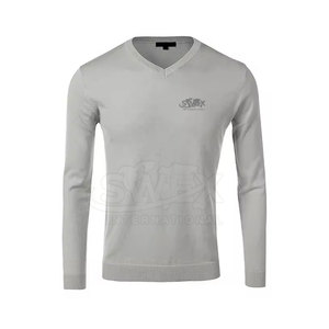 เสื้อสเวตเตอร์คอวีสำหรับผู้ชายเสื้อวอร์มคอตตอนคอวีแบบคลาสสิกสำหรับฤดูหนาว - Product Image 1