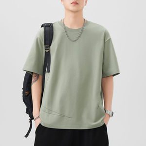 Venta al por mayor 100% algodón camiseta en blanco proveedor caliente de alta calidad liso mezcla de colores tamaño Logo impresión personalizada camiseta para hombres - Product Image 2