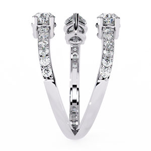 Anillo de Compromiso de Lujo con Diamante Cultivado en Laboratorio de Corte Trilliant en Forma de Pera de 1.25 Quilates, Oro Blanco de 14K, Certificado IGI, Joyería Brillante y Sostenible - Product Image 3