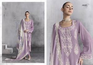 Impresión digital de muselina pura con bordado colección Salwar Kameez disponible a precio mayorista ideal para ropa de fiesta - Product Image 2