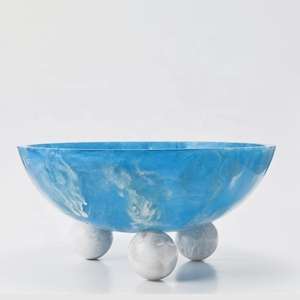 Elegante ensaladera de resina pulida para utensilios de cocina, aperitivos de frutas y presentación elegante en fiestas en casa o restaurantes - Product Image 4