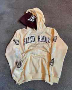 Custom Manufacturer New Design Heavyweight Sun Fade Full Zipper Vintage Puff Printing <b>Hoodie</b> with Distressed Embroidery logo - Product Image 1