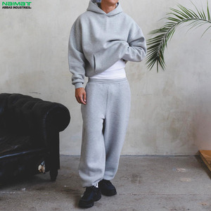 Ensemble de survêtement tendance pour homme, taille plus, personnalisé, 100% coton molletonné 220g, coupe classique, respirant, séchage rapide, écologique - Product Image 4