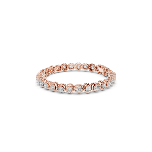 2.31 CT Lab Diamond Tennis <b>Bangle</b> <b>Bracelet</b> Round Brilliant Cut 10KT, 14KT, 18KT Gold & 925 <b>Silver</b> Rose, Yellow, White - Product Image 4