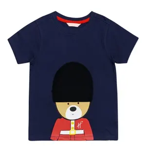 Fashion Outwear Custom Printing Design 100% cotone Little Boys Casual T Shirt Garments produttore sostenibile O Neck T Shirt