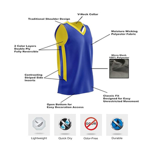 Uniforme de maillot de basket réversible personnalisé-Personnalisable n'importe quel nom et numéro d'équipe-Gilet de sport Adultes Enfants - Product Image 4