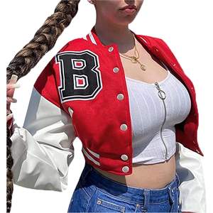 <b>Women</b> Baseball <b>Jacket</b> <b>Women</b> Varsity <b>Jacket</b> With Long Sleeve Premium Quality <b>Embroidered</b> Wool & Polyester <b>Women</b> Letterman <b>Jacket</b> - Product Image 6