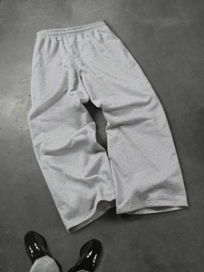 Pantalon de jogging évasé décontracté vintage en molleton de coton pour homme, 100 % coton épais, coupe ample - Product Image 2