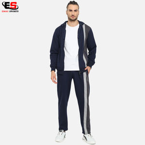 Conjunto deportivo con cremallera para hombre, 2 piezas, chándal estampado - Product Image 5