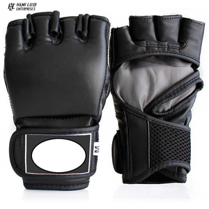 Guantes de combate MMA de entrenamiento profesional de cuero PU 2025, diseño de logotipo impreso personalizado, cierre de soporte de muñeca, guante de lucha MMA - Product Image 1