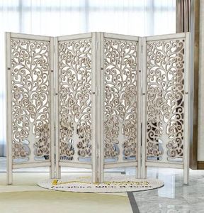 Pared divisoria de madera decorativa de tendencia para decoración del hogar y partición de oficina en diseño único - Product Image 4