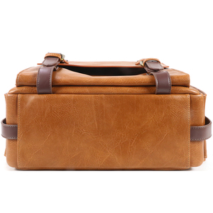 Large Capacity Waterproof Multi functional PU Leather Men's Laptop <b>College</b> <b>Backpack</b> Vintage Simple Durable - Product Image 1