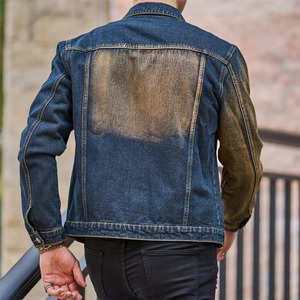 Nouvelle couleur veste en jean délavé pour hommes élégant en gros jean homme vestes personnaliser respirant en détresse hommes vestes - Product Image 6