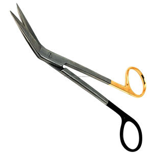 Tijeras Quirúrgicas de Precisión Mundial para Iris y Encías, Anguladas, de Carburo de Tungsteno, Super Corte, para Disección de Tejidos Dentales, Quirúrgicas y ORL, de Acero Inoxidable - Product Image 1