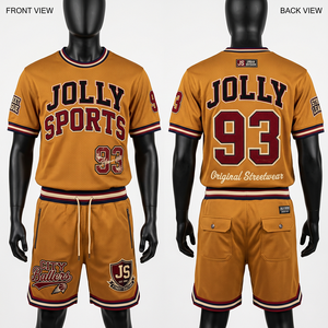 ชุดเสื้อบาสเก็ตบอลตาข่ายโพลีเอสเตอร์ 180 GSM สำหรับผู้ชาย ดีไซน์สีทองดำแบบแผง พร้อมโลโก้แบบรีดร้อนสั่งทำพิเศษ - Product Image 5