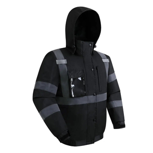 Veste de sécurité en toile légère à capuche - Couleurs et logo personnalisables, respirante, coupe-vent, protection hivernale - Product Image 6